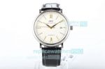 MKS Factory Replica Swiss 9015 IWC Portofino White Dial Black Leather Strap Watch 